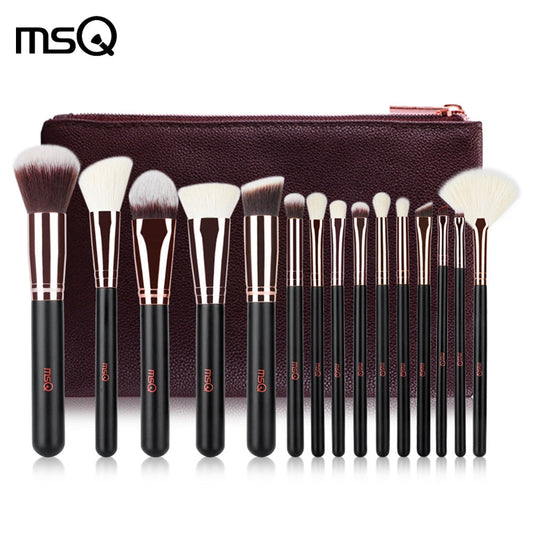 15pcs Soft Makeup Brushes MSQ
