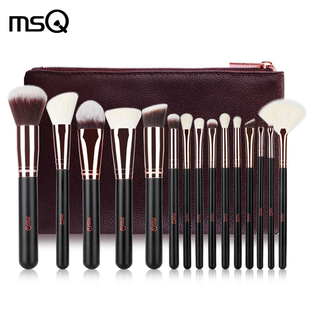 15pcs Soft Makeup Brushes MSQ