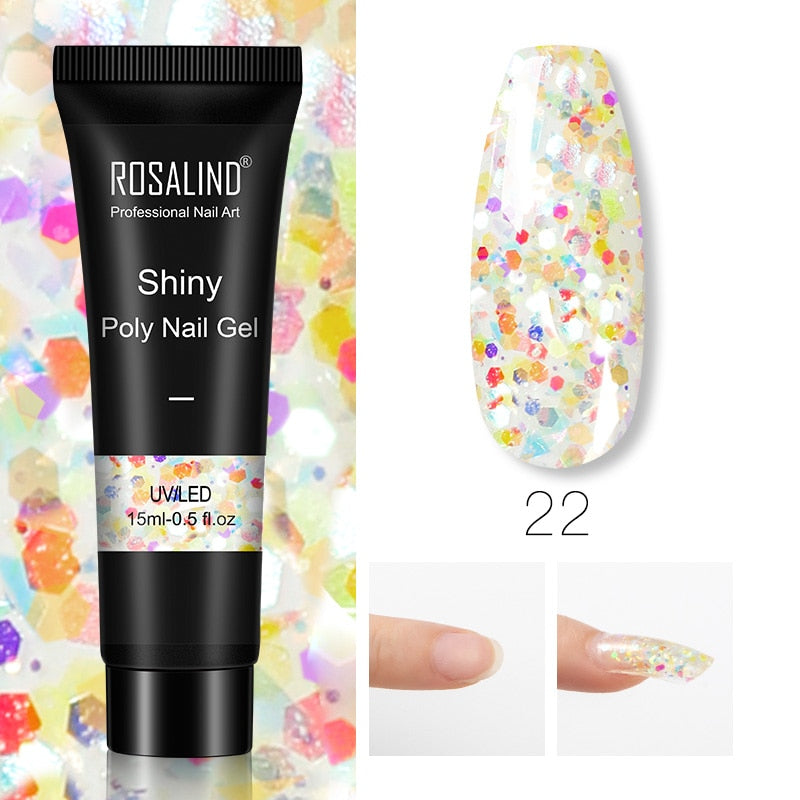 Glitter Poly Nail Gel15ml ROSALIND