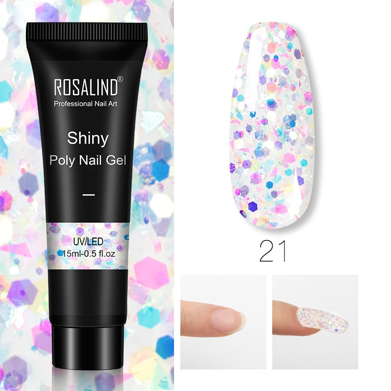 Glitter Poly Nail Gel15ml ROSALIND