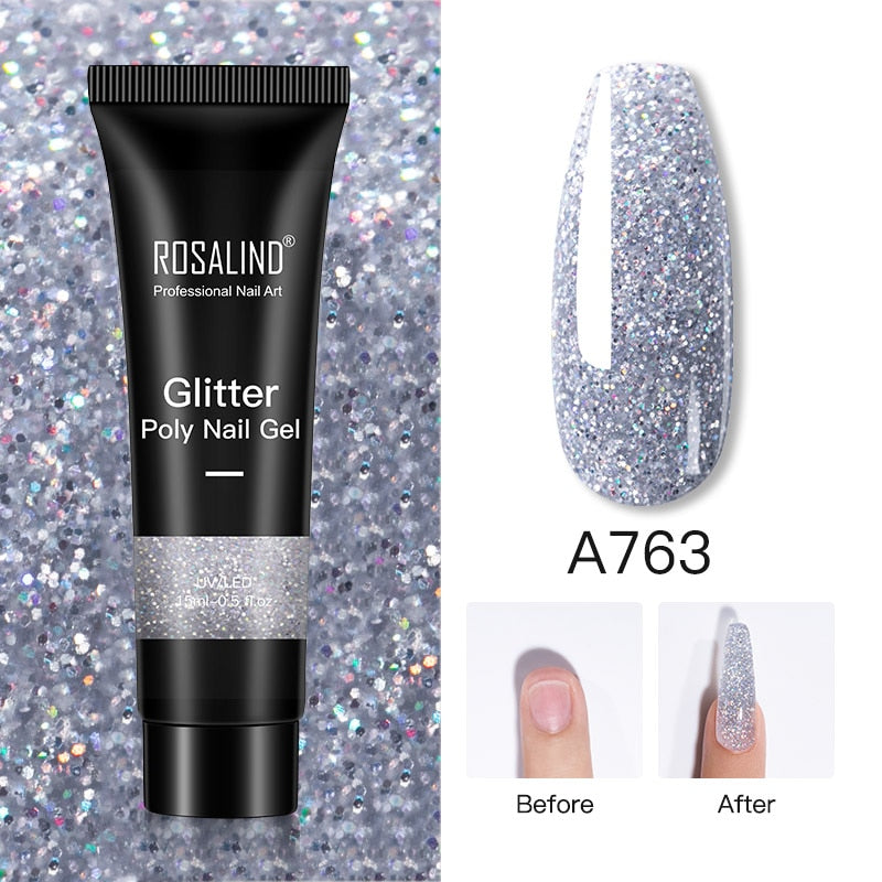 Glitter Poly Nail Gel15ml ROSALIND