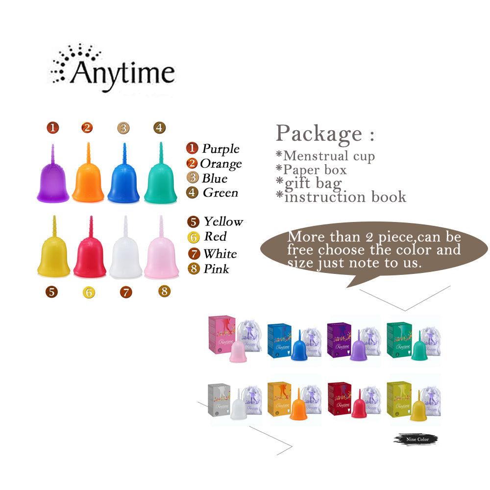 Medical Grade Silicone Menstrual Cup Anytime