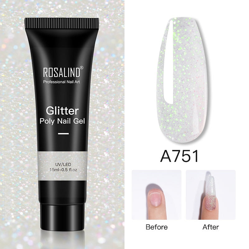 Glitter Poly Nail Gel15ml ROSALIND